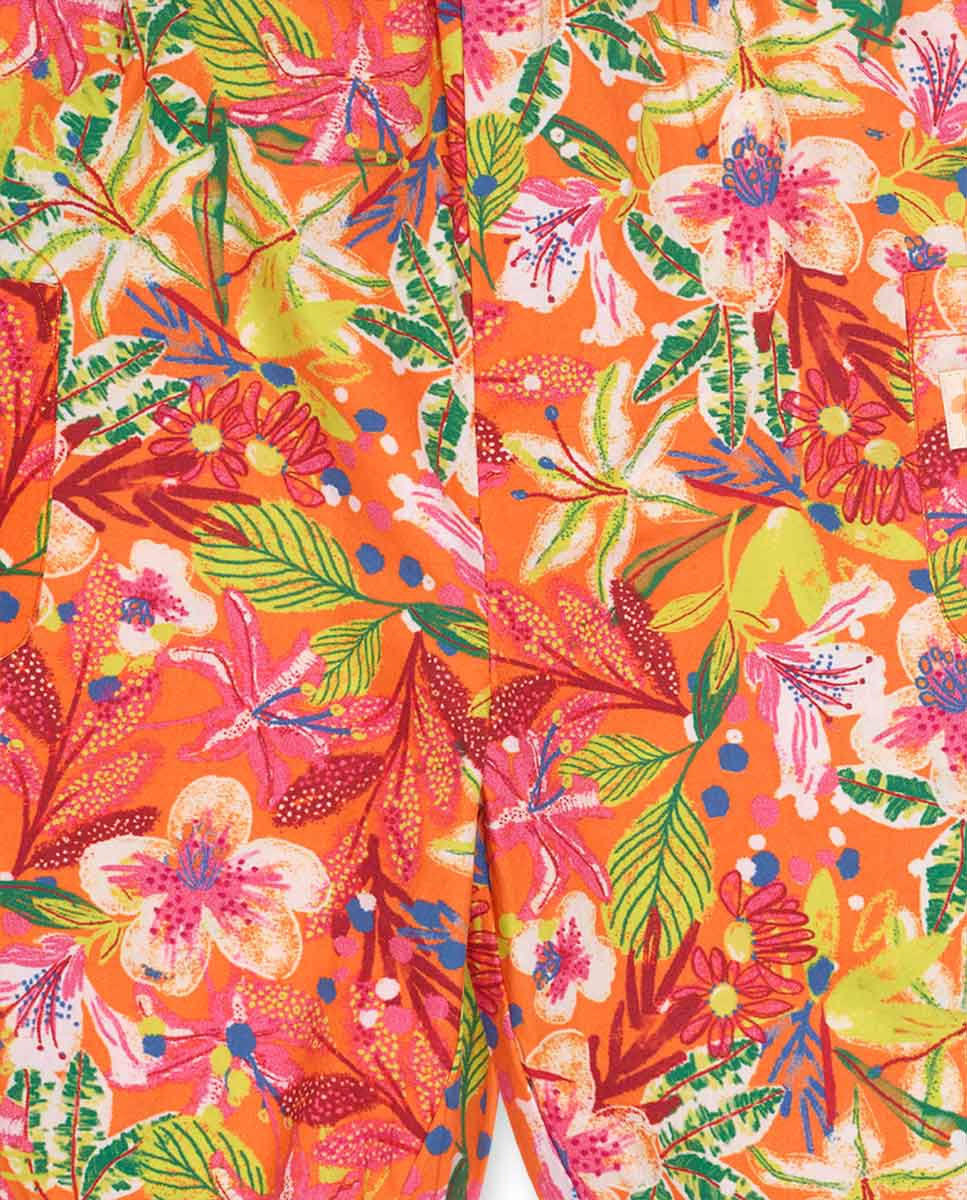 Mono popelín estampado niña Eco-Safari
