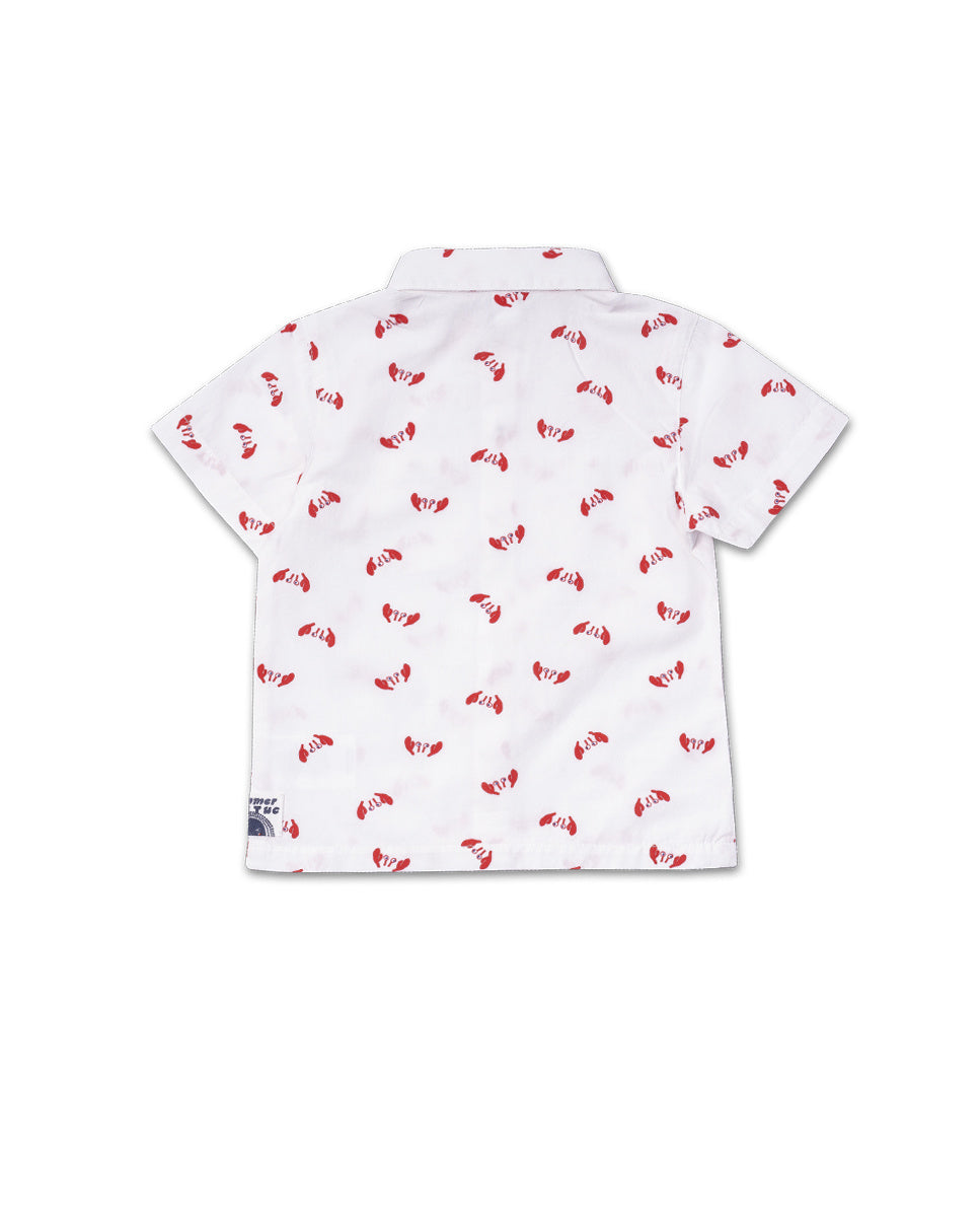 Camisa popelín blanco niño Beach Day
