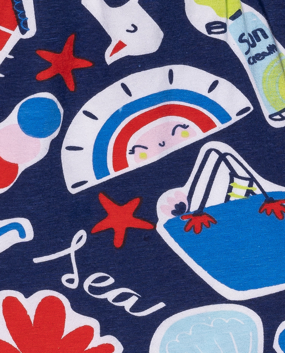 Camiseta punto estampada niña Beach Day