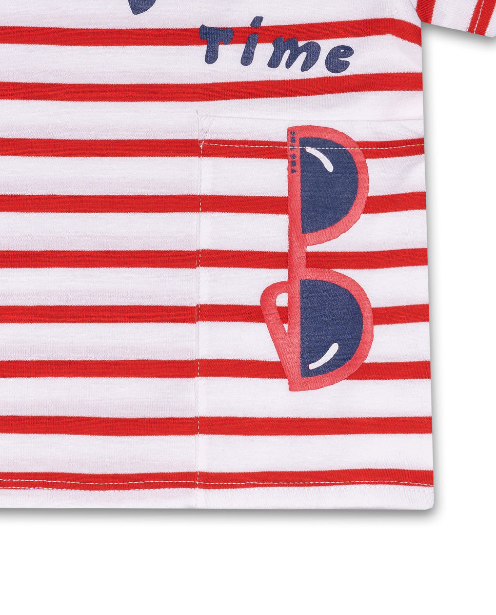 Camiseta punto rayas nino Beach Day
