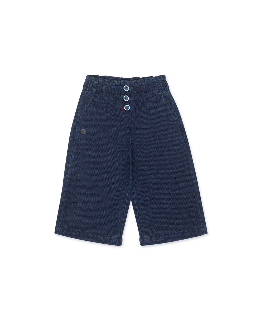 Pantalón denim azul niña Hello Playa