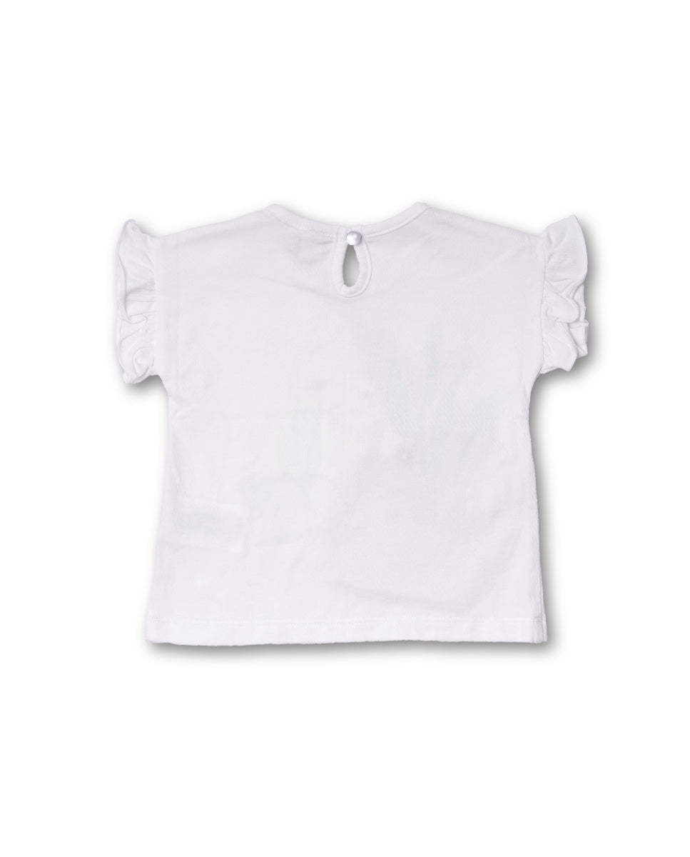 Camiseta punto blanco niña Seashell