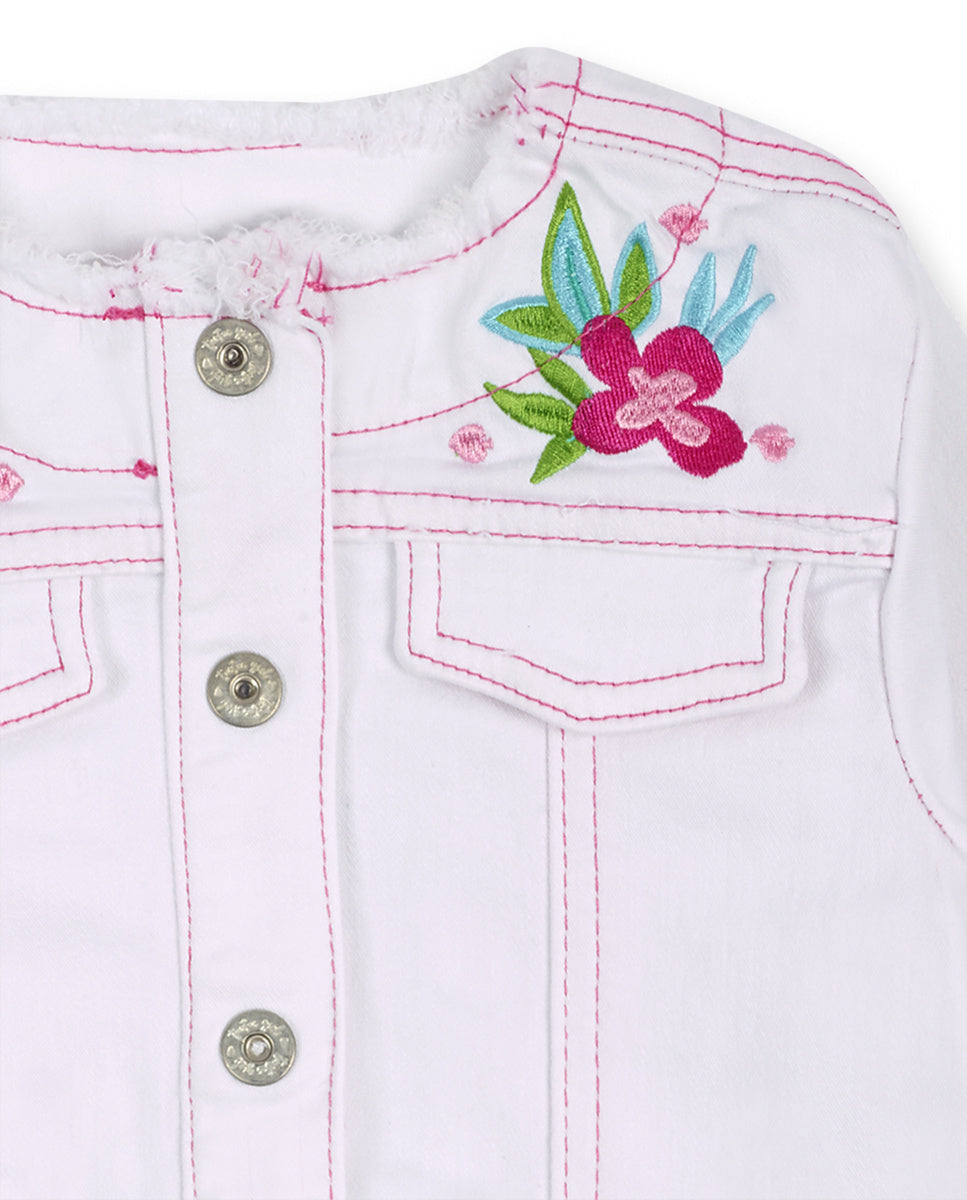 Cazadora denim blanco niña Seashell