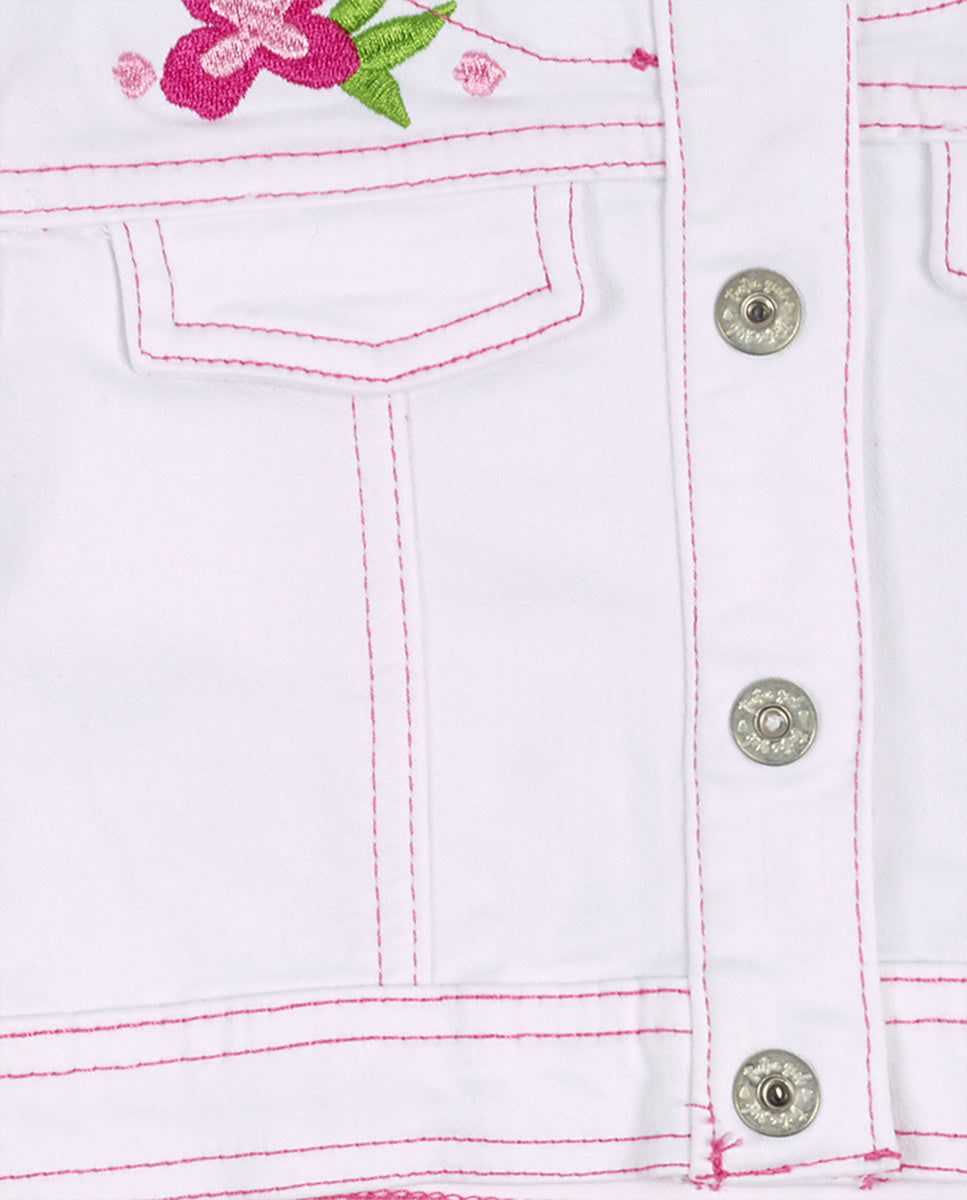 Cazadora denim blanco niña Seashell