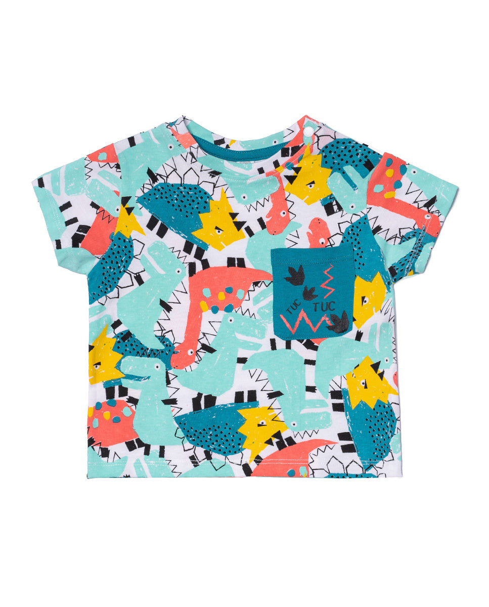 Camiseta punto estampado dino niño Juicy