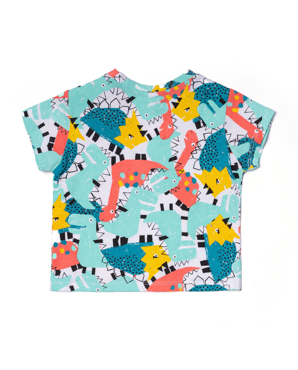 Camiseta punto estampado dino niño Juicy