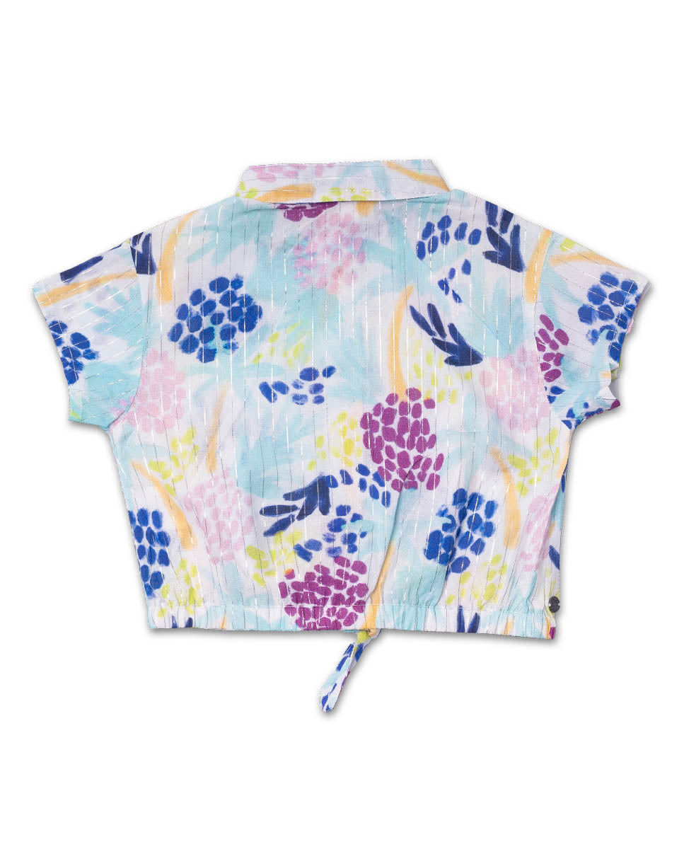 Blusa popelín estampado niña Malibu