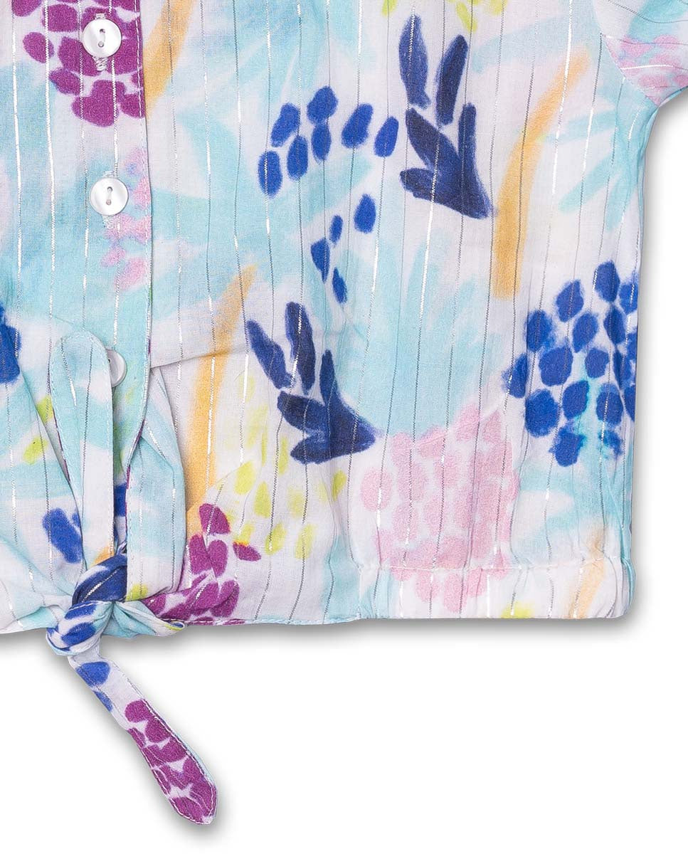 Blusa popelín estampado niña Malibu