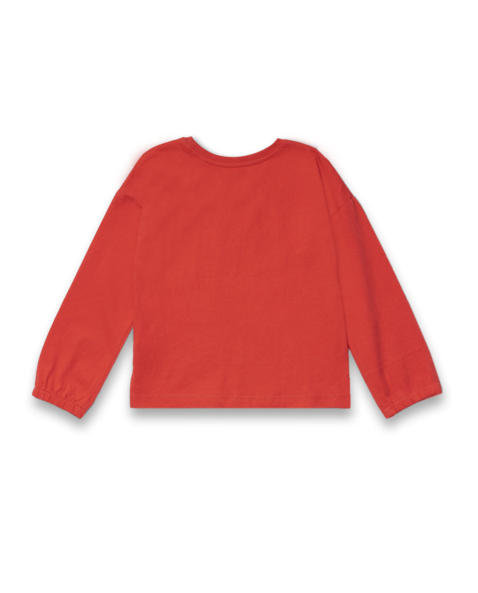 Camiseta larga punto naranja niña Oasis