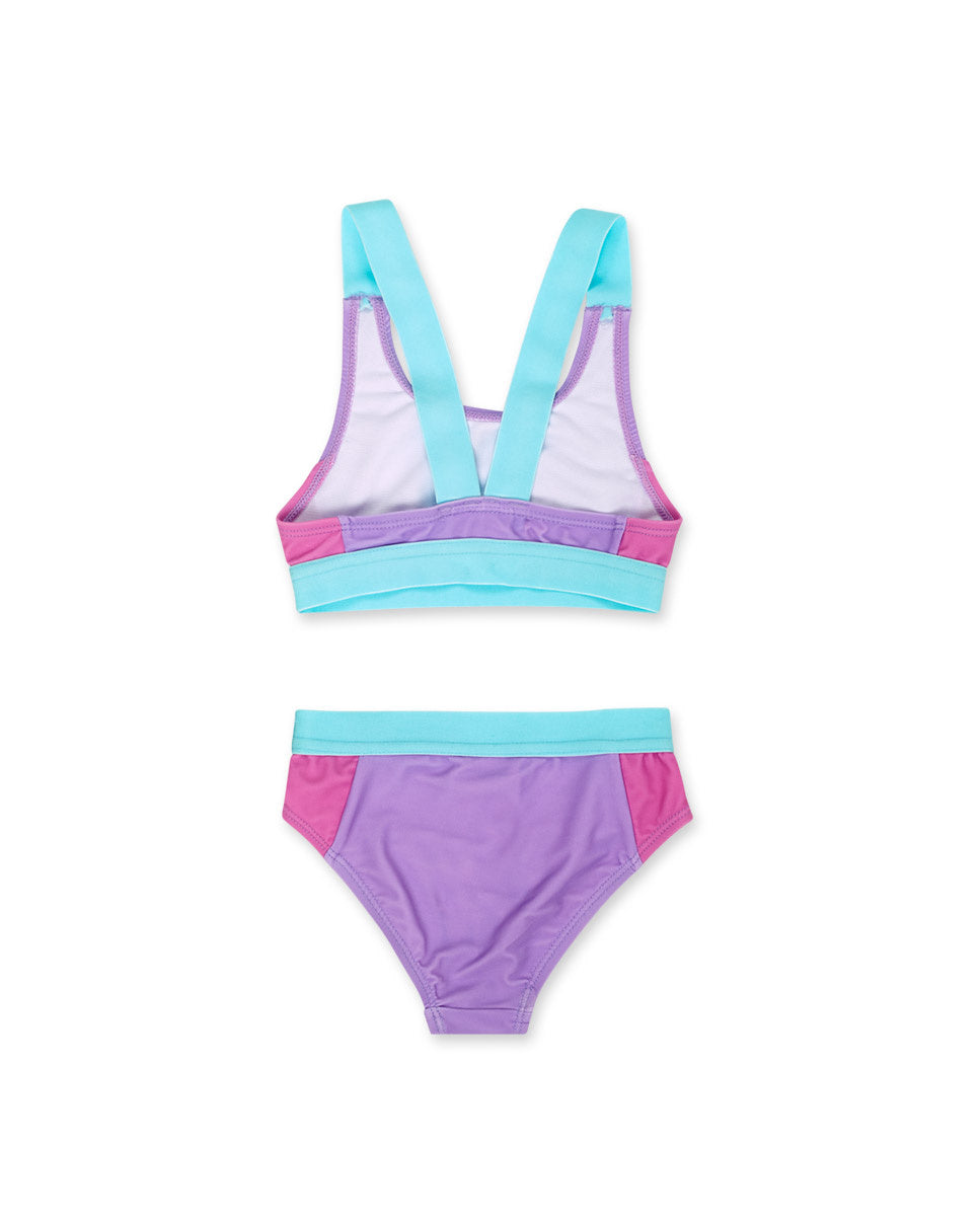 Bikini deportivo morado niña Paradiso beach