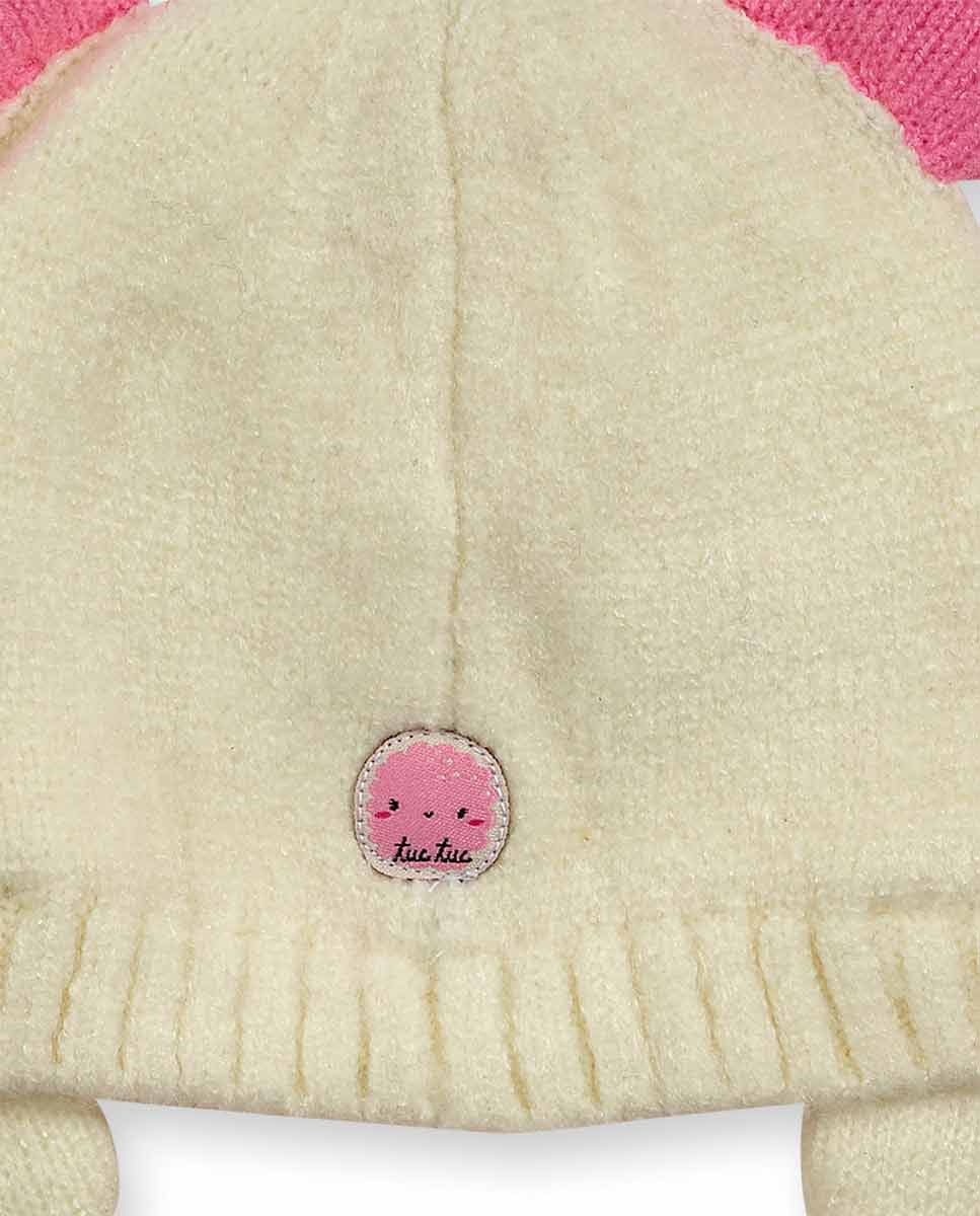 Gorro tricot blanco niña Happy Cookies