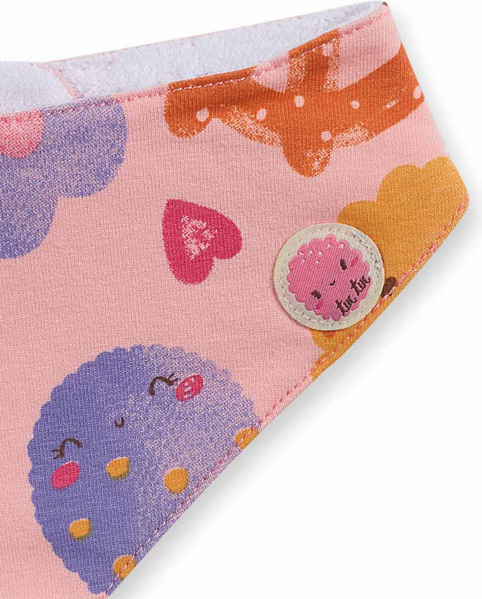 Bandana punto rosa estampado niña Happy Cookies
