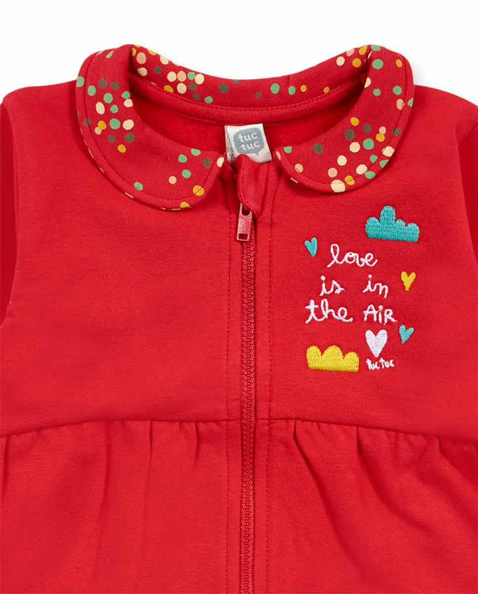 Conjunto felpa punto rojo niña P'tit Zoo