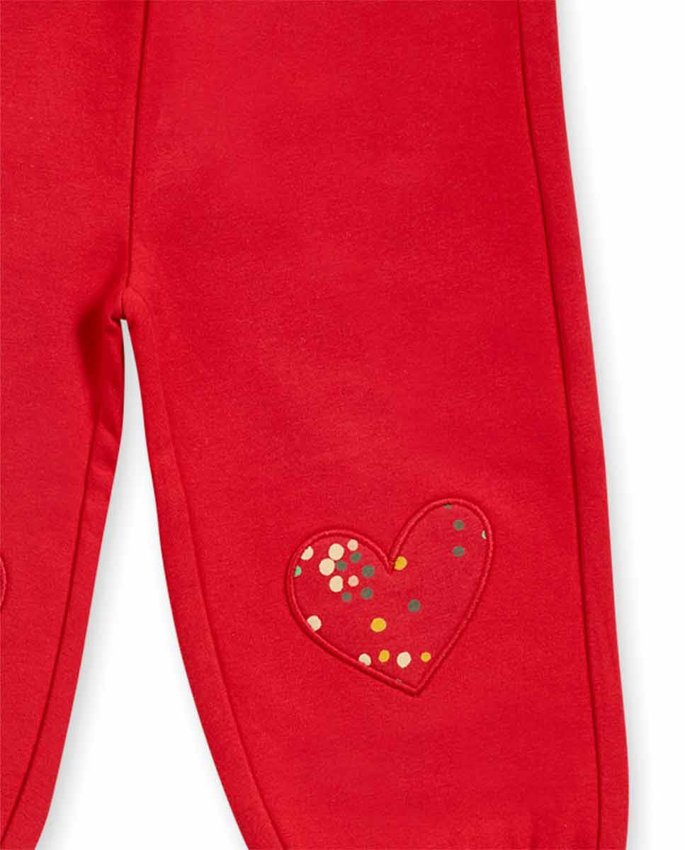 Conjunto felpa punto rojo niña P'tit Zoo