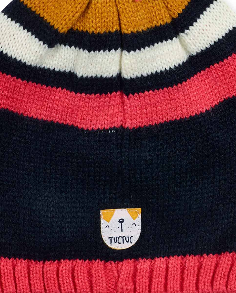 Gorro tricot azul niña Pugs Life