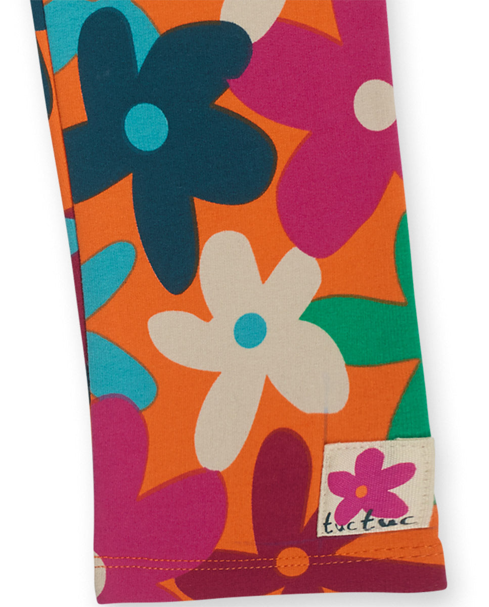 Legging felpa naranja niña Trecking Time