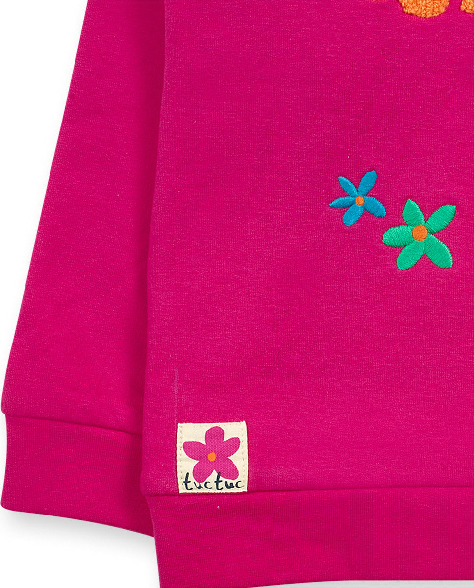 Sudadera felpa rosa niña Trecking Time