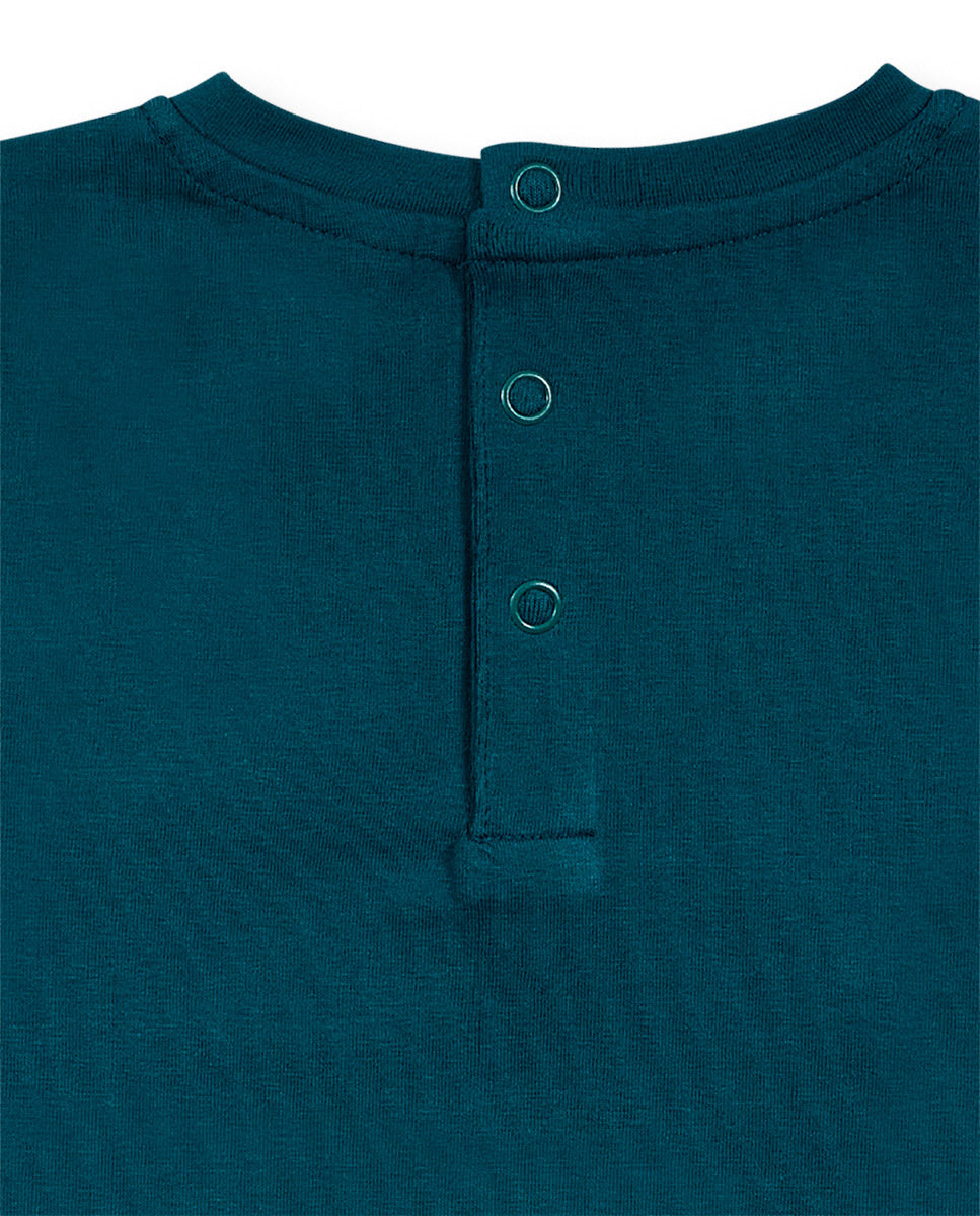 Camiseta punto verde niña Trecking Time