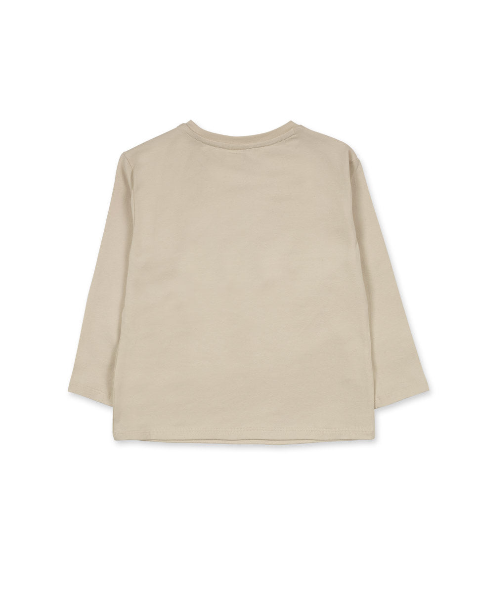 Camiseta punto beige niña Trecking Time