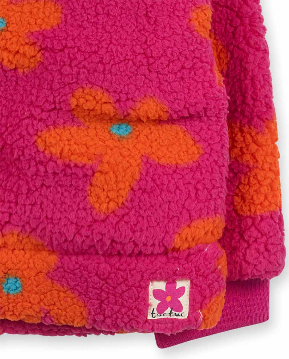 Chaqueta pelo rosa niña Trecking Time