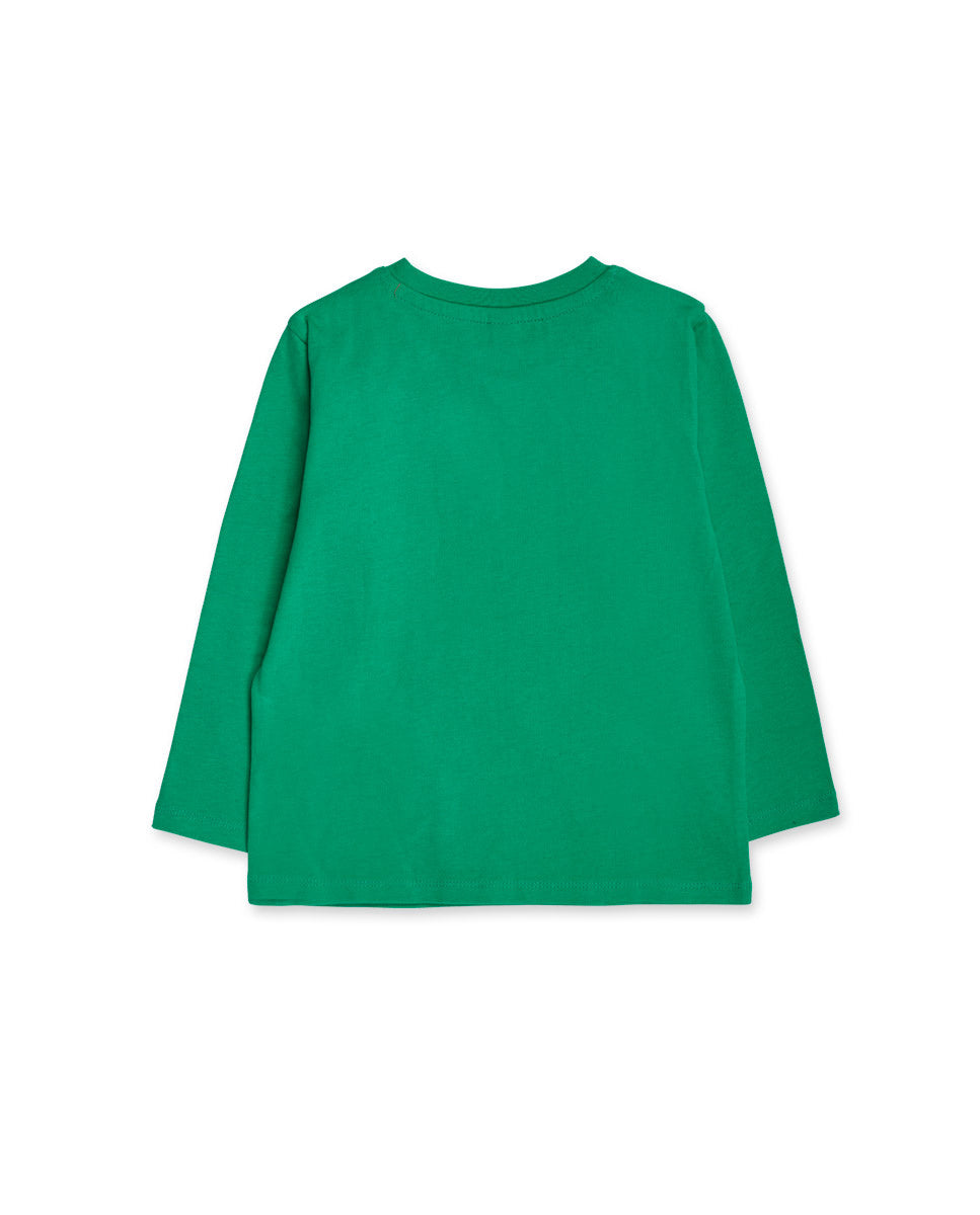 Camiseta punto verde de niño Trecking Time