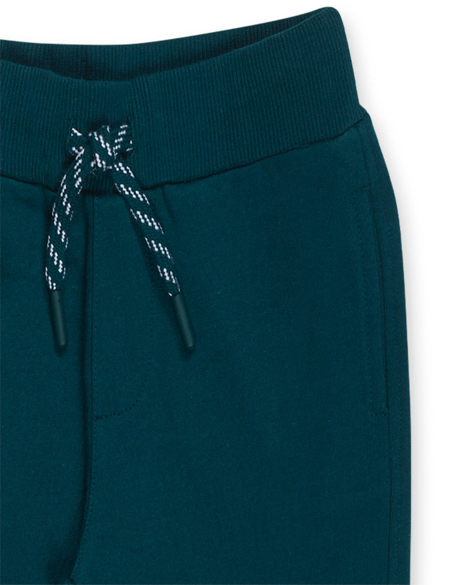 Conjunto felpa verde de niño Trecking Time
