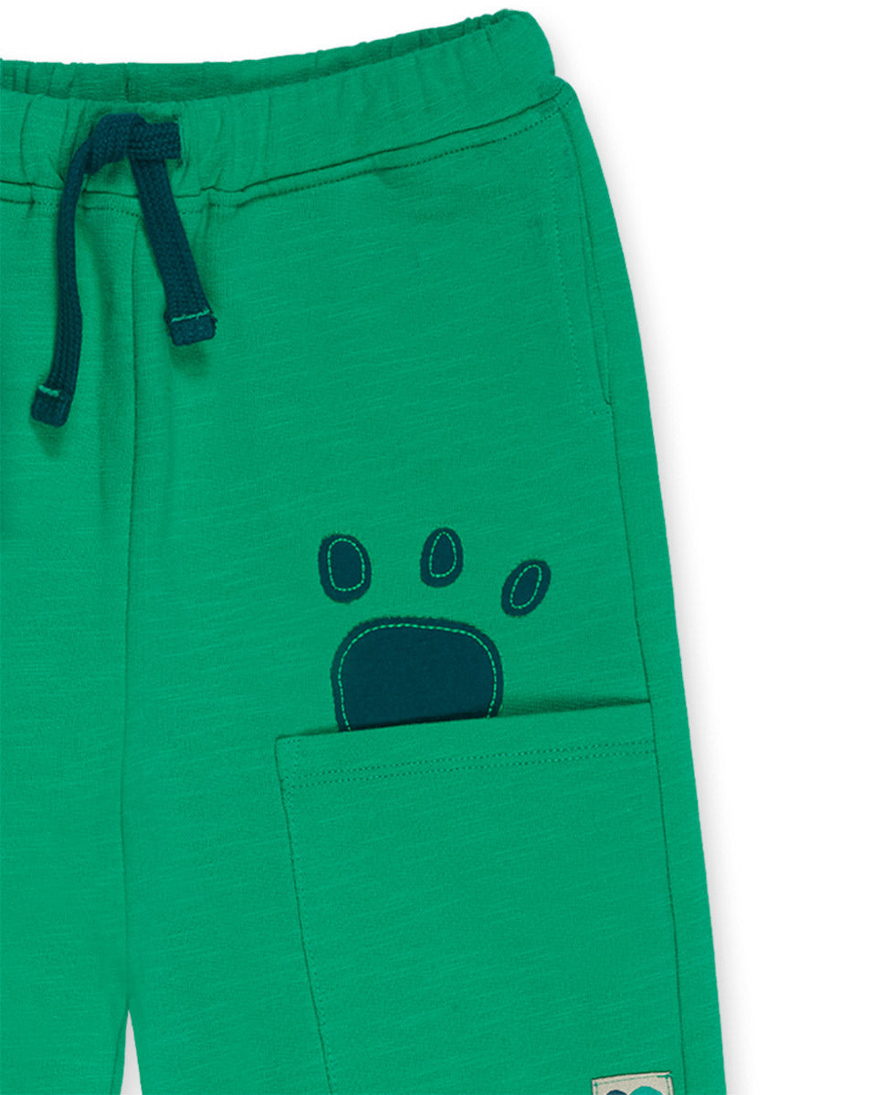 Conjunto felpa verde niño Trecking Time