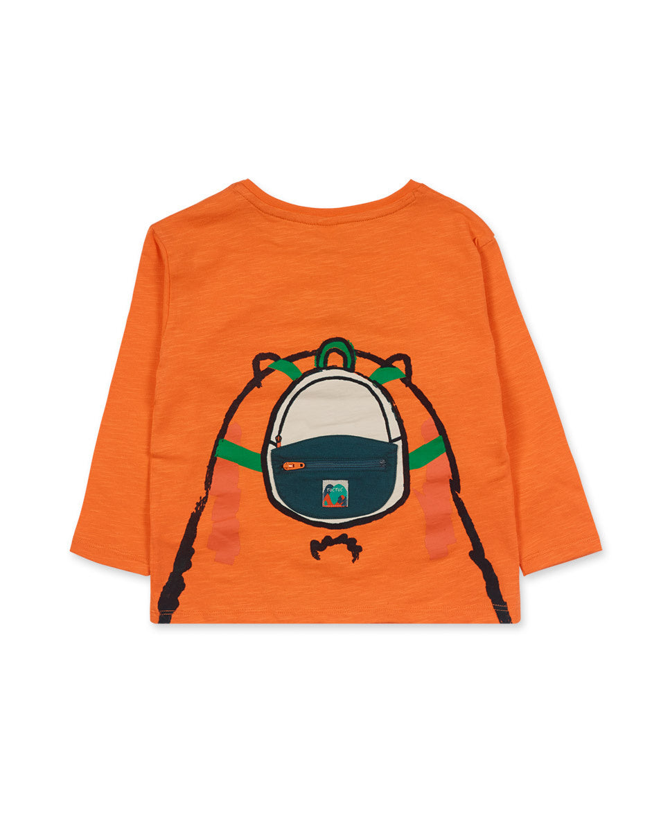 Camiseta punto naranja niño Trecking Time
