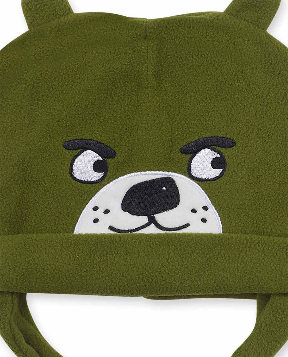 Gorro y bufanda polar verde niño Trecking Time