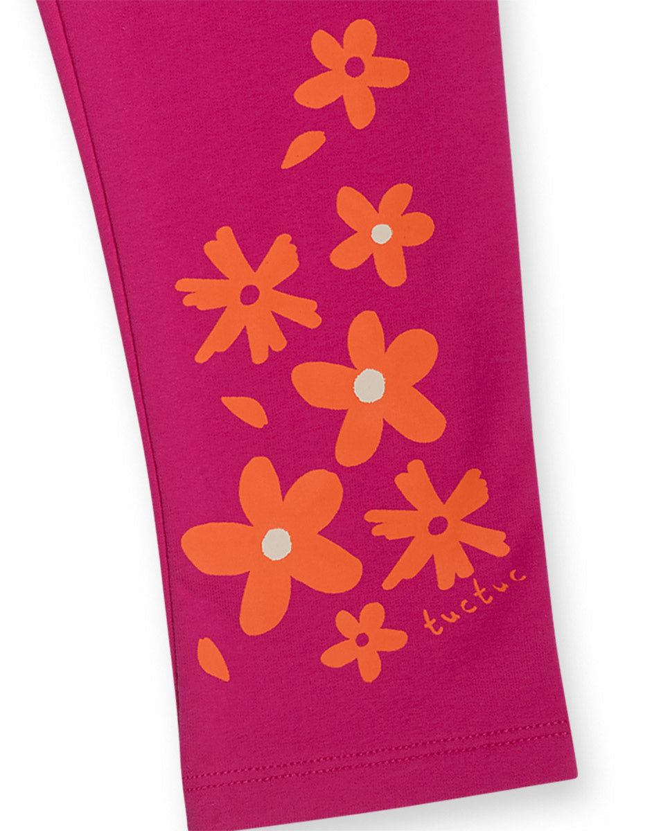 Legging punto fucsia niña Trecking Time