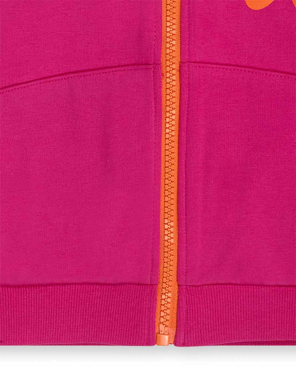 Sudadera felpa fucsia niña Trecking Time