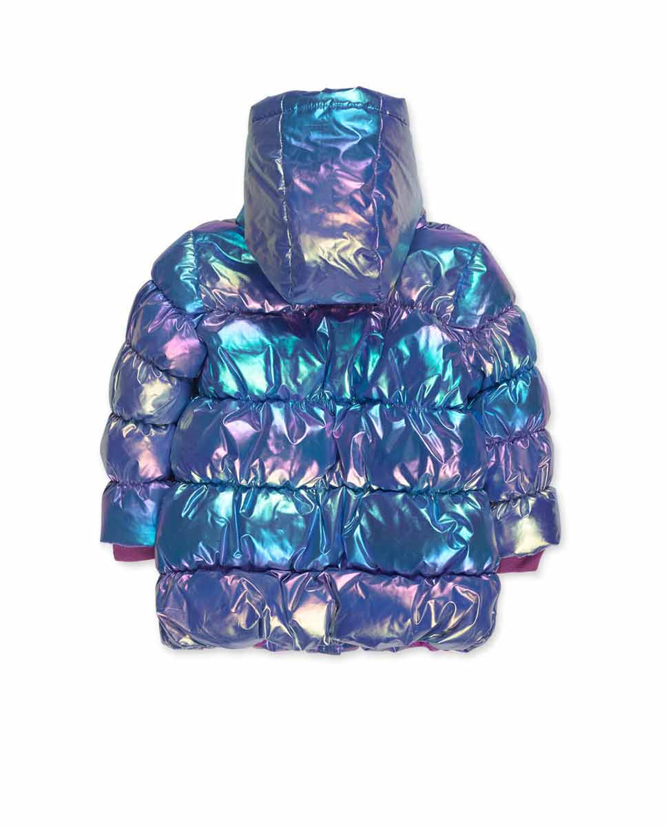 Parka acolchada azul lila niña Robot Maker