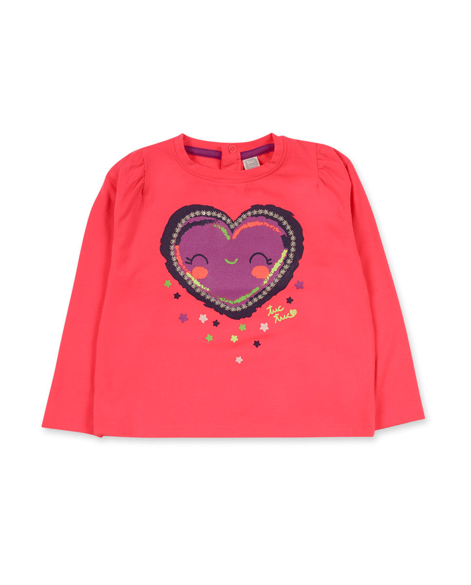 Camiseta punto lila niña Robot Maker