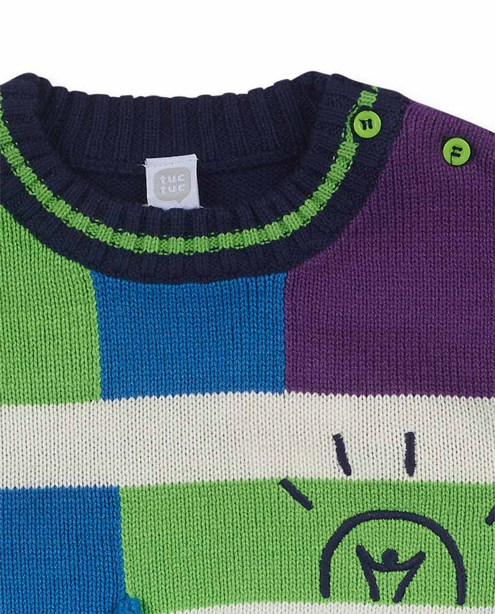 Jersey tricot azul niño Robot Maker