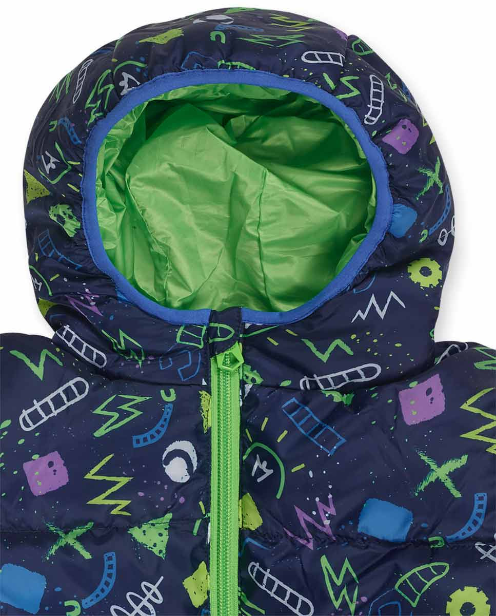 Parka acolchada azul niño Robot Maker
