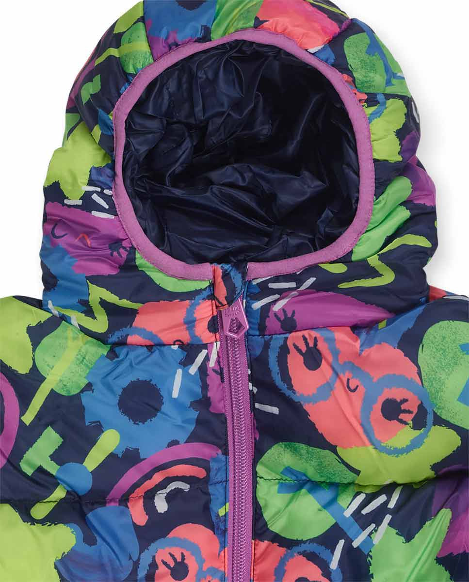 Parka acolchada rosa niña Robot Maker