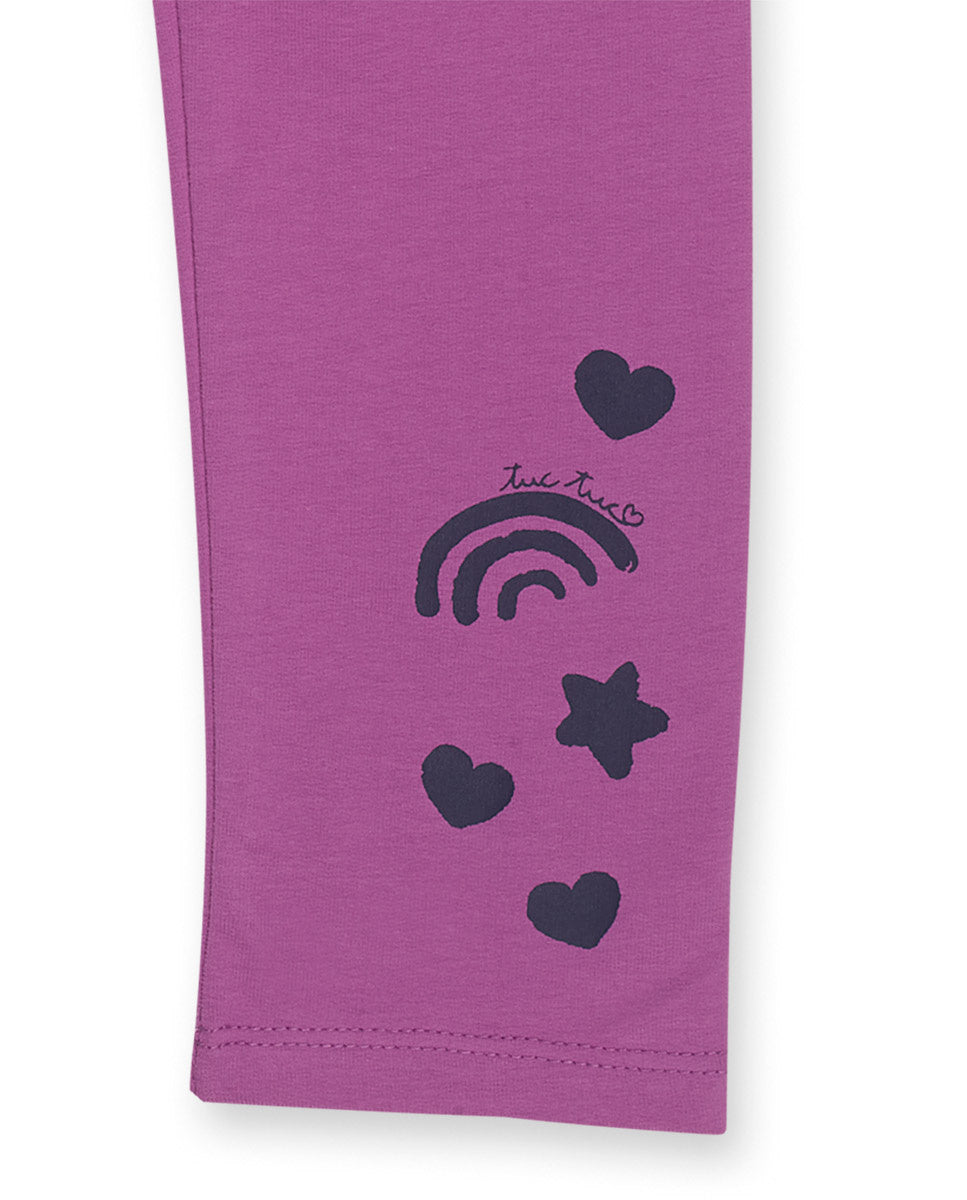 Legging punto lila niña Robot Maker