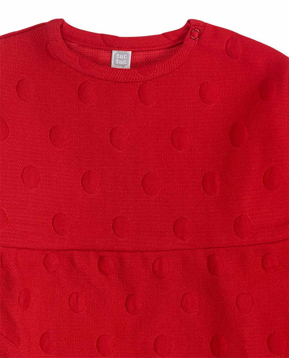 Vestido tricot rojo niña Besties
