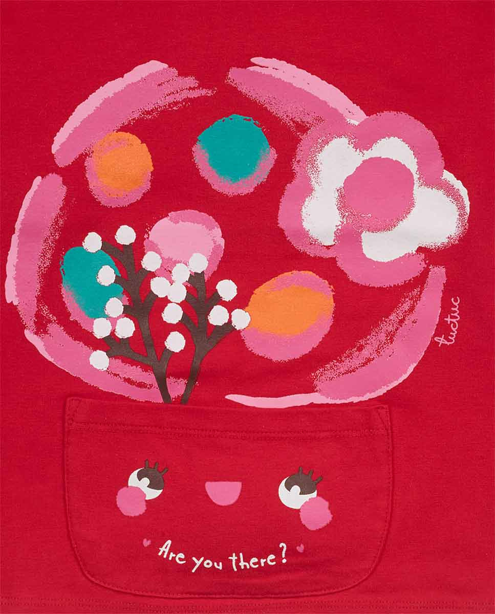 Camiseta punto rojo niña Besties