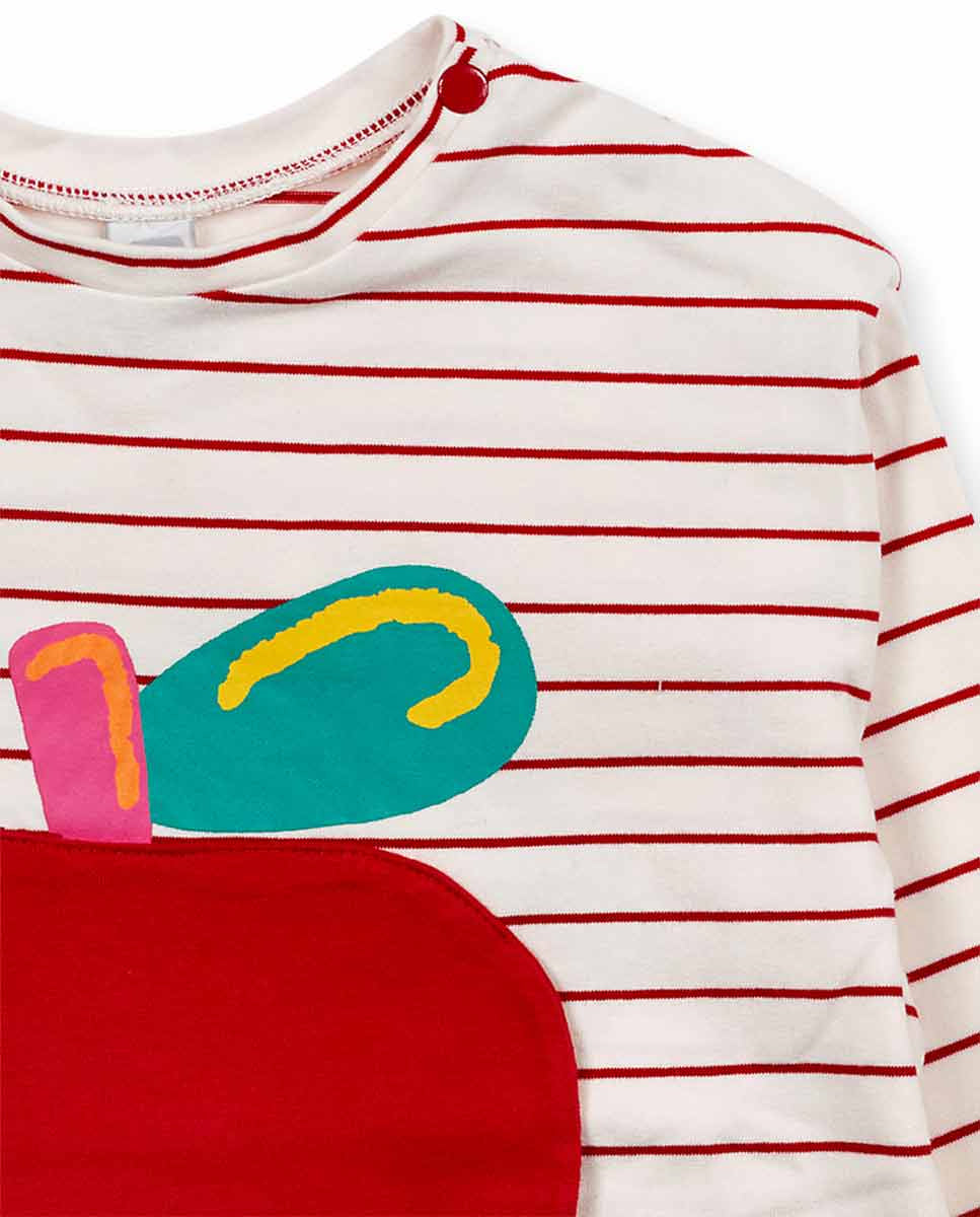 Camiseta punto blanco niña Besties
