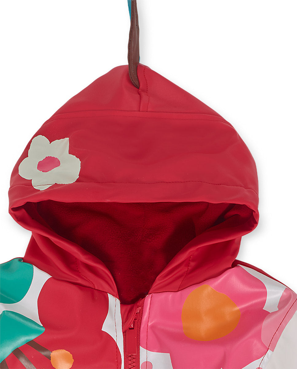 Gabardina roja niña Besties