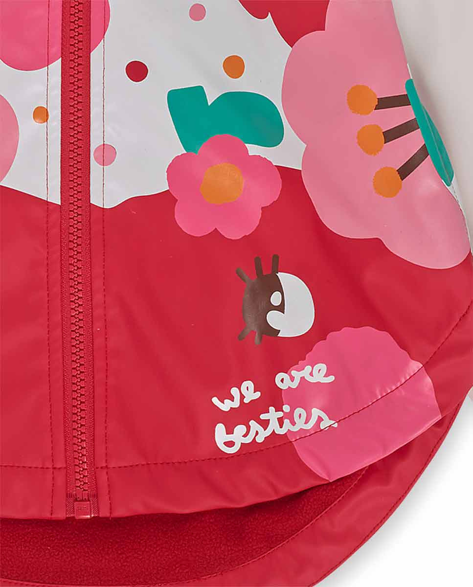 Gabardina roja niña Besties