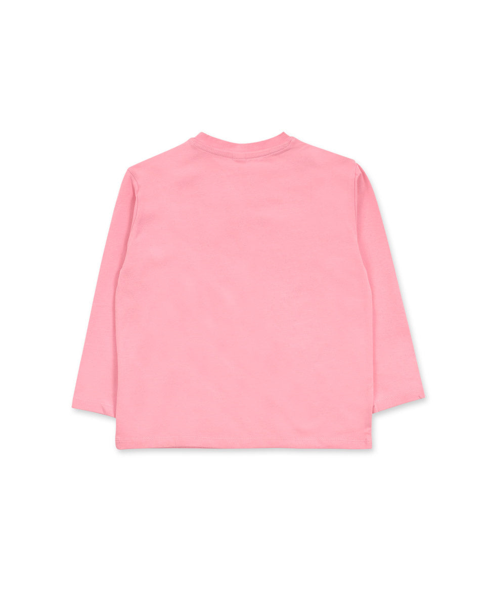 Camiseta punto rosa niña Besties