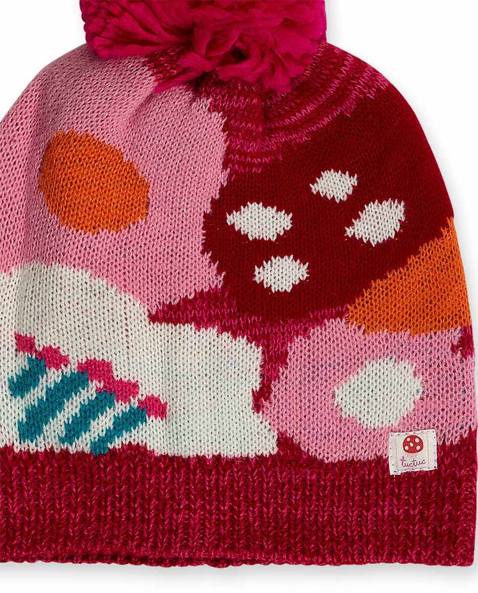 Gorro y cuello estampado niña Besties