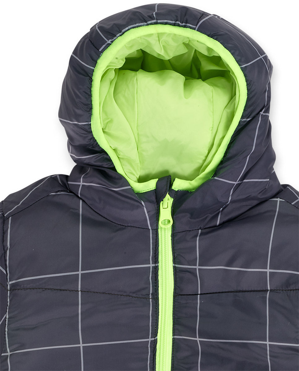 Parka reversible negro amarillo Cattitude