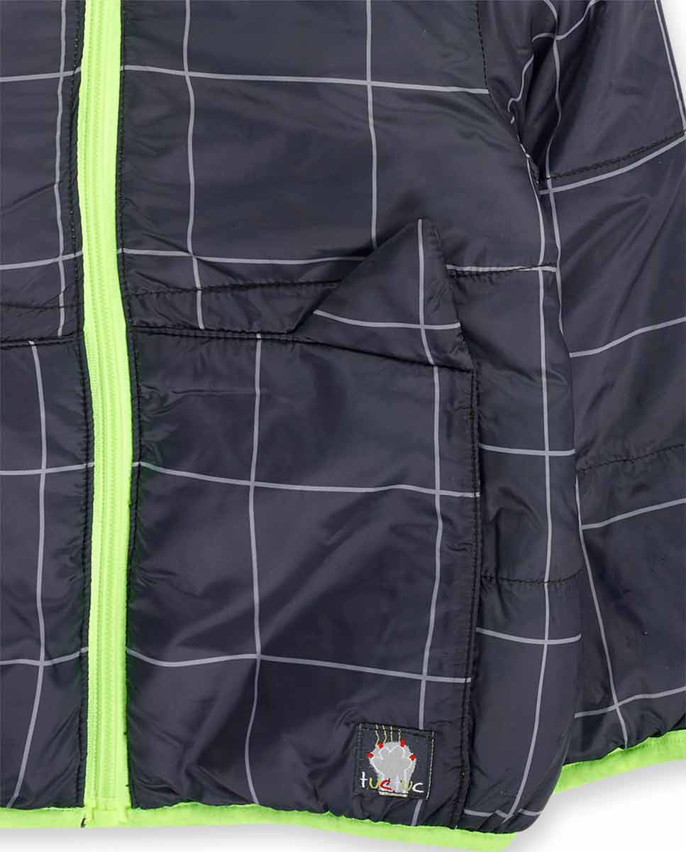 Parka reversible negro amarillo Cattitude