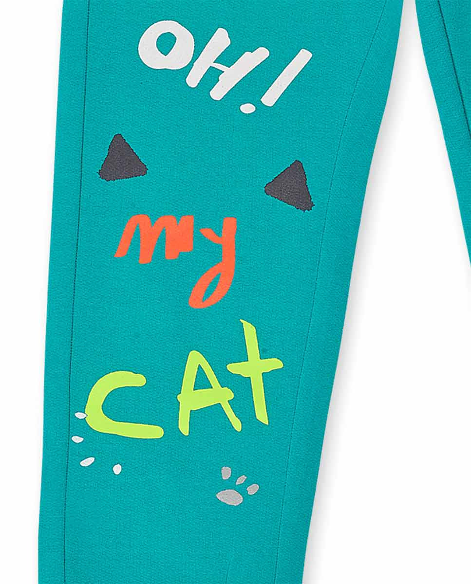 Conjunto felpa azul gris niño Cattitude