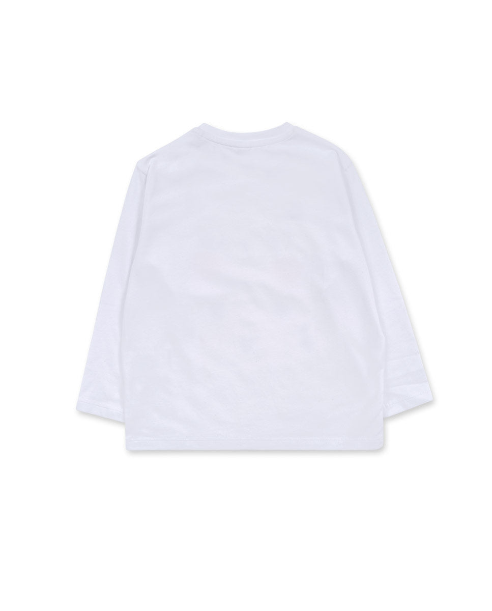 Camiseta punto blanco niña Cattitude