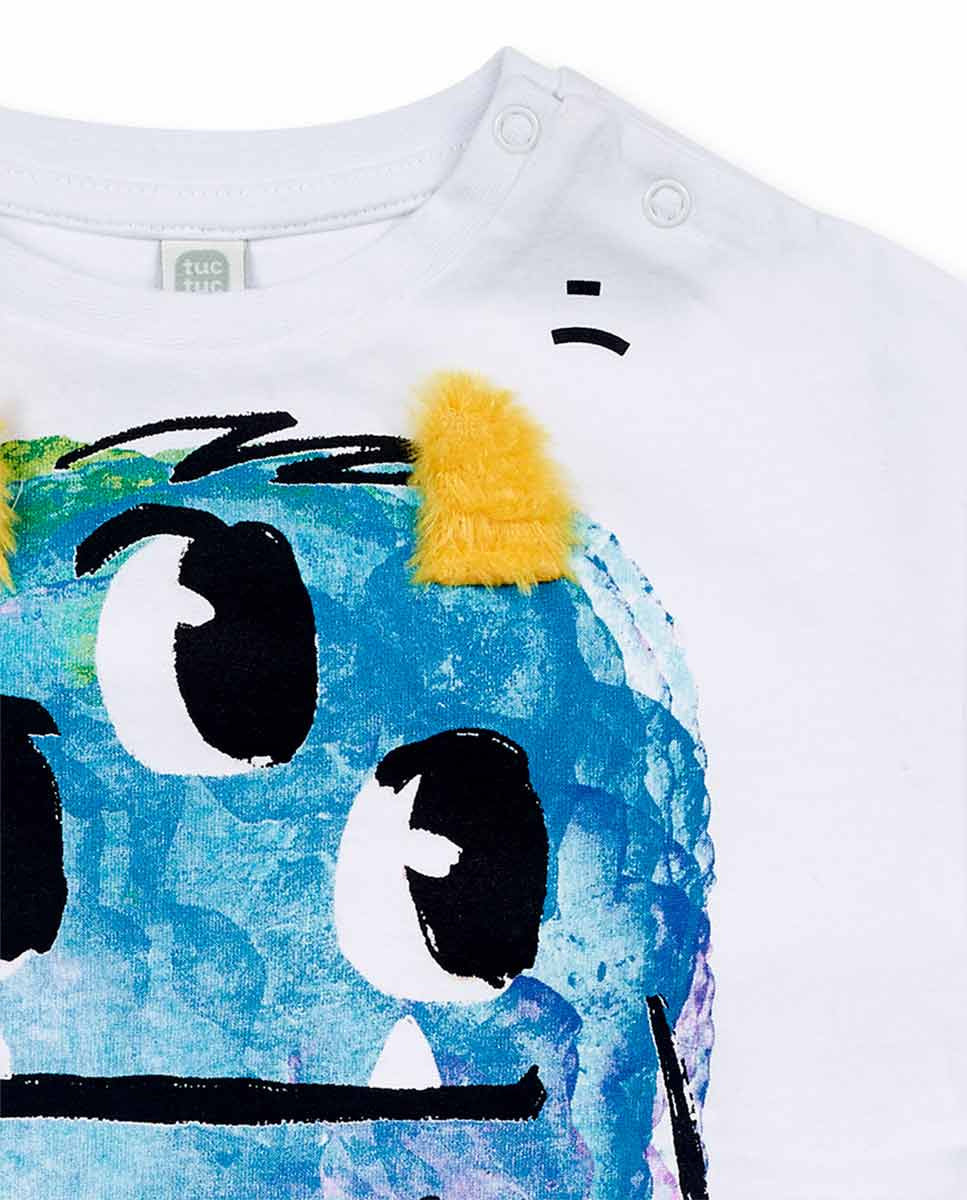Camiseta punto blanco niño Big Hugs