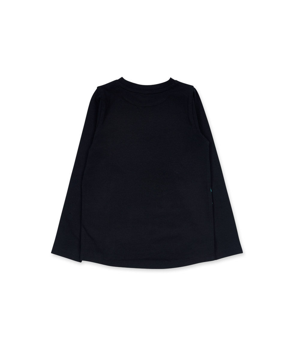 Camiseta punto negro de niña Big Hugs